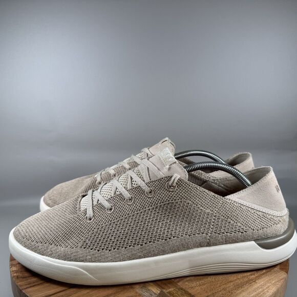 S Reef Men's Swellsole Neptune Sneakers Size 13 Beige Knit Slip‎ On Casual Shoes - Picture 3 of 8
